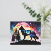 Silhouette der deutschen Hirten auf dem Mondberg Postkarte (Stehend Vorderseite)