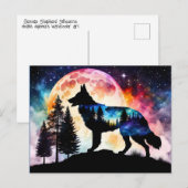 Silhouette der deutschen Hirten auf dem Mondberg Postkarte (Vorne/Hinten)