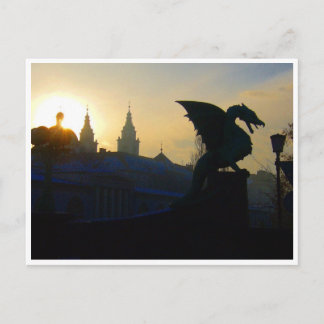 Silhouette der Drachenbrücke Postkarte