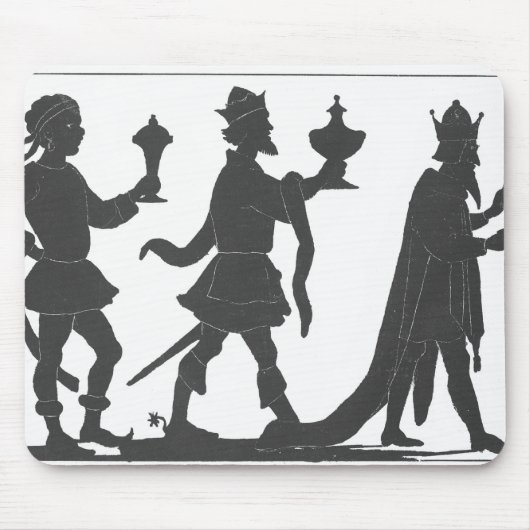 Silhouette der drei Könige Mousepad (Vorne)