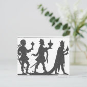 Silhouette der drei Könige Postkarte (Stehend Vorderseite)