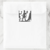 Silhouette der drei Könige Quadratischer Aufkleber (Tasche)