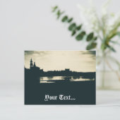 Silhouette der Dresdner Elbufer... Postkarte (Stehend Vorderseite)