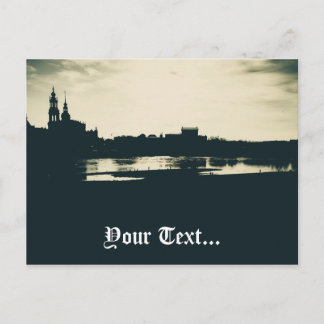 Silhouette der Dresdner Elbufer... Postkarte