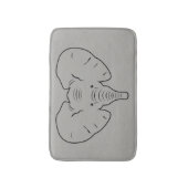 Silhouette der Elefanten Badematte (Vorderseite Vertikal)