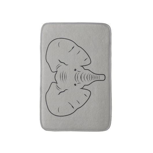 Silhouette der Elefanten Badematte (Vorderseite Vertikal)