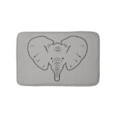 Silhouette der Elefanten Badematte (Vorderseite)