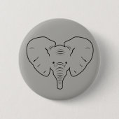 Silhouette der Elefanten Button (Vorderseite)