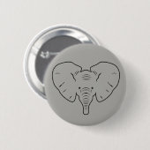 Silhouette der Elefanten Button (Vorne & Hinten)