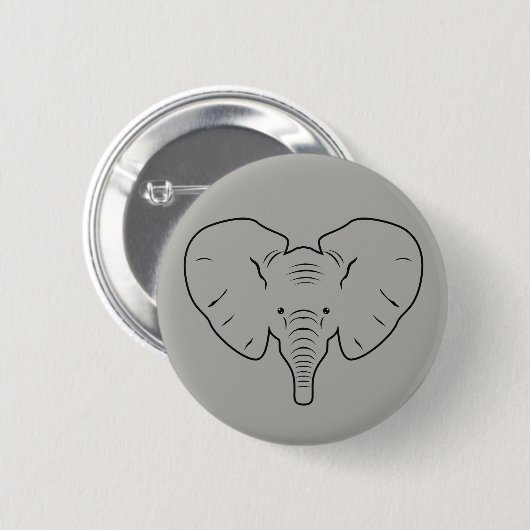 Silhouette der Elefanten Button (Vorne & Hinten)