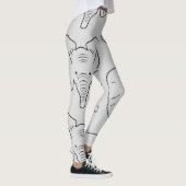 Silhouette der Elefanten Leggings (Rechts)