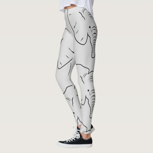 Silhouette der Elefanten Leggings (Links)