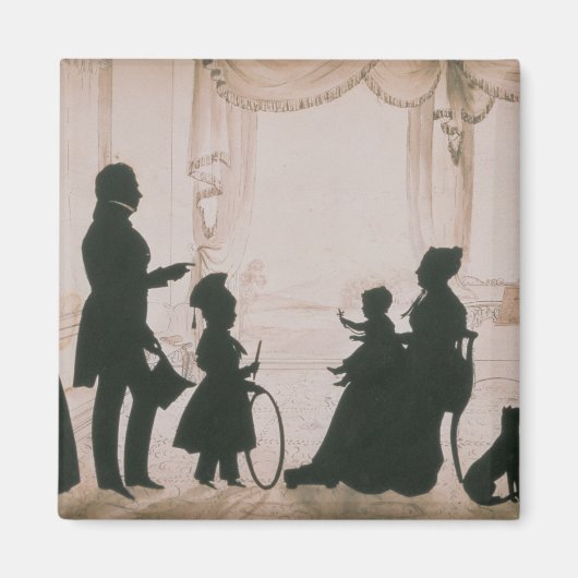 Silhouette der Familie Camsie Magnet (Vorne)