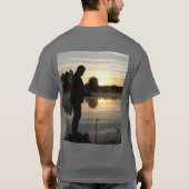 Silhouette der Fischer am Morgen T-Shirt (Rückseite)