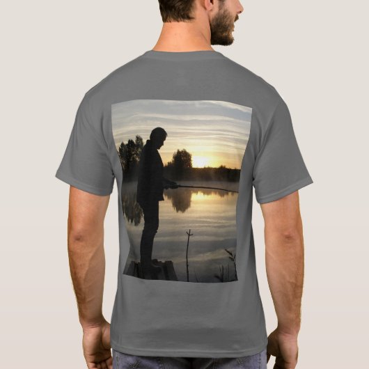 Silhouette der Fischer am Morgen T-Shirt (Rückseite)