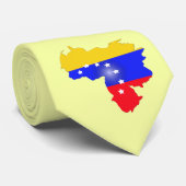 Silhouette der Flagge Venezuelas Krawatte (Gerollt)