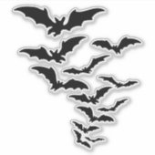 Silhouette der Fledermauskolonie Aufkleber (Vorderseite)