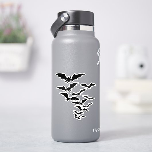 Silhouette der Fledermauskolonie Aufkleber (HydroFlask)