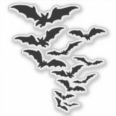 Silhouette der Fledermauskolonie Aufkleber (Vorderseite)