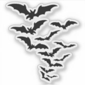 Silhouette der Fledermauskolonie Aufkleber (Vorderseite)