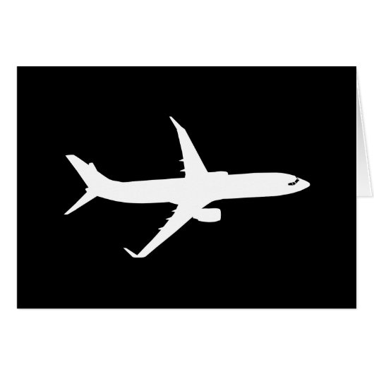 Silhouette der Flugzeugbesatzung mit schwarzem Dek (Vorderseite (Horizontal))