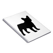 Silhouette der französischen Bulldogge Notizblock (Rechte Seite)