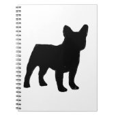 Silhouette der französischen Bulldogge Notizblock (Vorderseite)