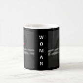 Silhouette der Frau, Blume Hearth & Liebe Kaffeetasse (Mittel)