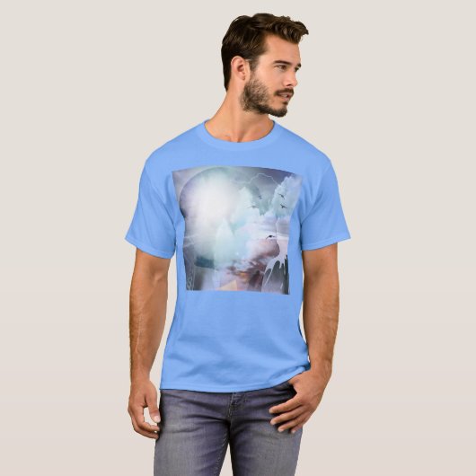 Silhouette der Frau und betende Hände T-Shirt (Vorne ganz)