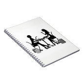 *SILHOUETTE DER FRAUEN AM MITTAGESSEN* SPIRALKNOTE NOTIZBLOCK (Rechte Seite)