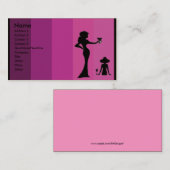 Silhouette der Frauen Geschäfts-Karte Visitenkarte (Vorne/Hinten)