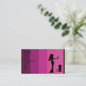 Silhouette der Frauen Geschäfts-Karte Visitenkarte (Stehend Vorderseite)