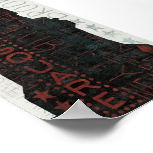 Silhouette der Freiheit Poster (Ecke)