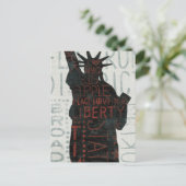 Silhouette der Freiheit Postkarte (Stehend Vorderseite)