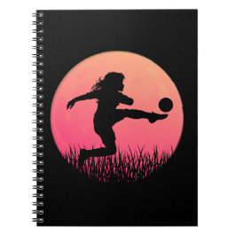 Silhouette der Fußball Notizblock
