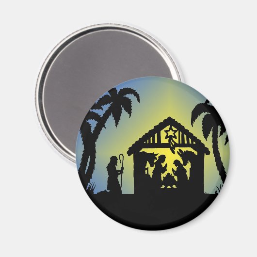 Silhouette der Geburt Magnet (Vorderseite/Rückseite)