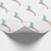 Silhouette der geometrischen Dackel Geschenkpapier (Ecke)