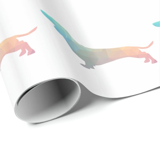 Silhouette der geometrischen Dackel Geschenkpapier (Rolleneckpunkt)