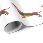 Silhouette der geometrischen Dackel Geschenkpapier (Rolleneckpunkt)