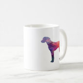 Silhouette der geometrischen Plotten Lila Kaffeetasse (VorderseiteRechts)