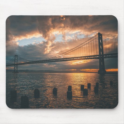 Silhouette der Golden Gate Bridge Mousepad (Vorne)