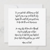 Silhouette der Graduate Girl in Roten Herzen Karte (Rückseite)