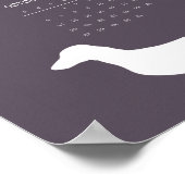 Silhouette der grafischen Dackel 2024 Poster (Ecke)