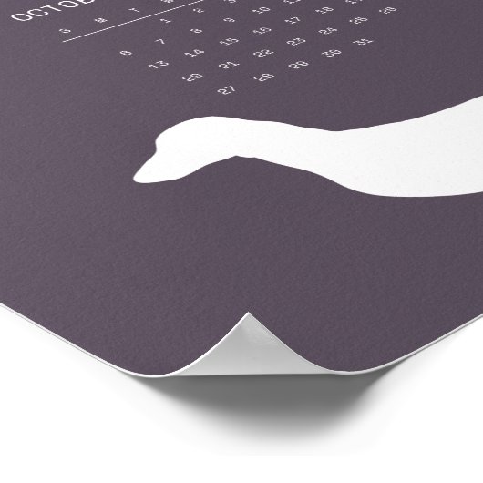 Silhouette der grafischen Dackel 2024 Poster (Ecke)