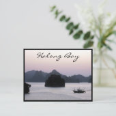 Silhouette der Halong-Bucht Postkarte (Stehend Vorderseite)