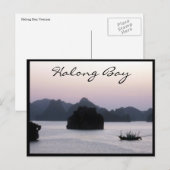 Silhouette der Halong-Bucht Postkarte (Vorne/Hinten)