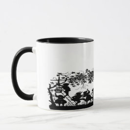 Silhouette der Herbstauskleidung Tasse