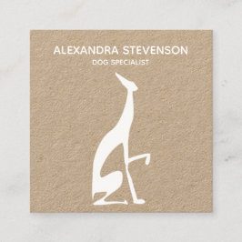 Silhouette der Hunde, Minimalistisch modern Quadratische Visitenkarte