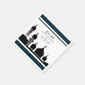 Silhouette der Islamischen Moschee Serviette (Ecke)