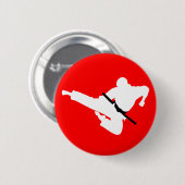Silhouette der Kampfkünste Button (Vorne & Hinten)